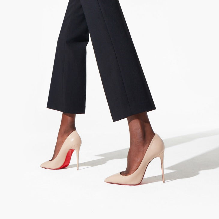 CL Kate 10cm Pumps Beige Red Calfskin