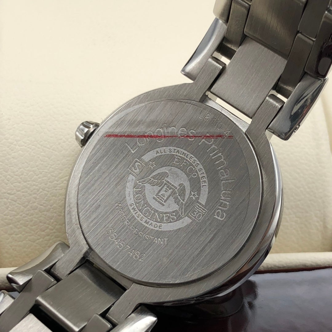 PRIMALUNA 30MM QUARTZ STAINLESS STEEL CASE WHITE DIAL