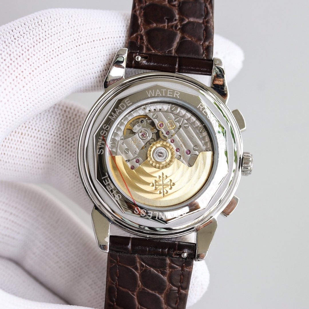 PATEK GRAND COMPLICATION STAINLESS STEEL PINK DIAL