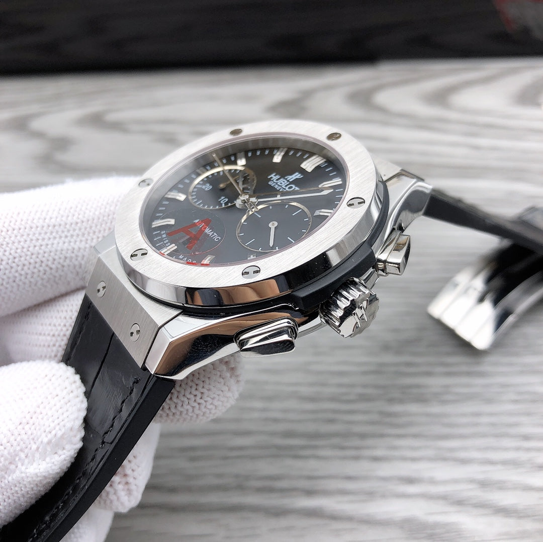 CLASSSIC FUSION 45 CHRONOGRAPH STEEL BLACK DIAL