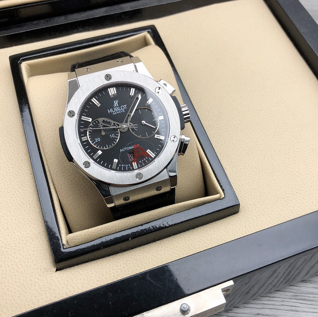 CLASSSIC FUSION 45 CHRONOGRAPH STEEL BLACK DIAL