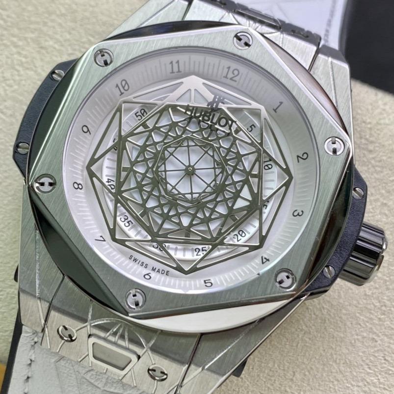 BIG BANG UNICO SANG BLEU 42 TITANIUM WHITE DIAL