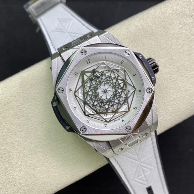 BIG BANG UNICO SANG BLEU 42 TITANIUM WHITE DIAL