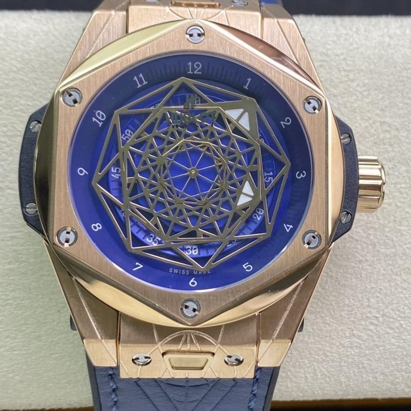 BIG BANG UNICO SANG BLEU 42 GOLD BLUE DIAL