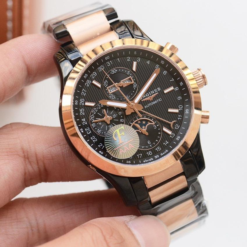 LONGINES ANNUAL CALENDAR BLACK GOLD