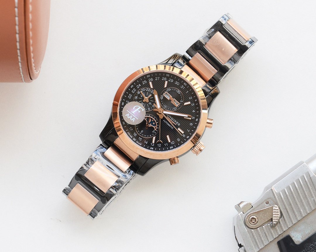 LONGINES ANNUAL CALENDAR BLACK GOLD