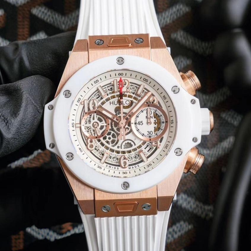 BIG BANG UNICO 45 ROSE GOLD CASE WHITE CERAMIC SKELETON DIAL