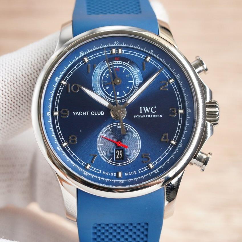 PORTUGUESE YACHTCLUB 45MM STEEL CASE ALL BLUE DIAL CHRONOGRAPH
