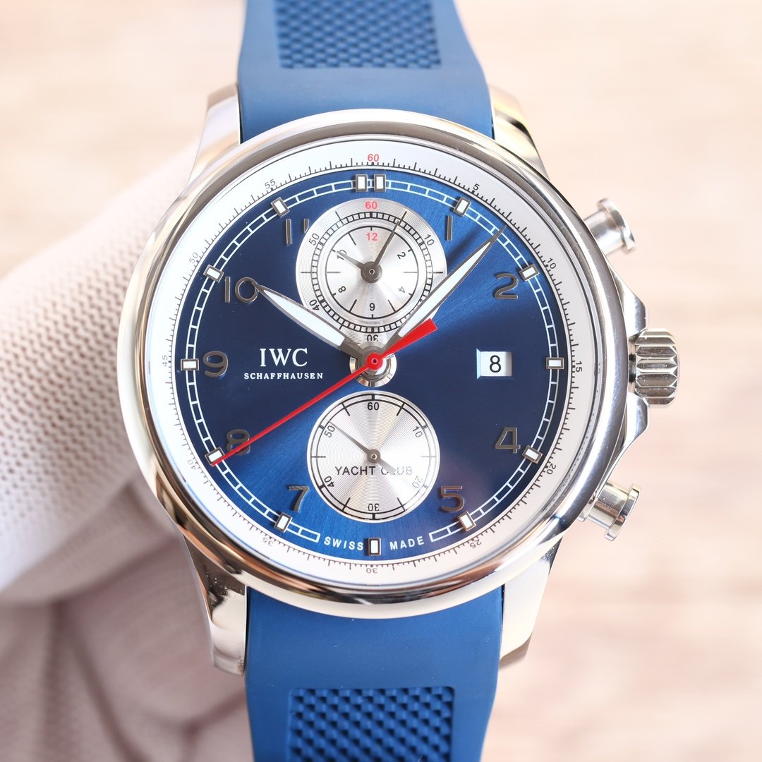 PORTUGUESE YACHTCLUB 45MM STEEL CASE BLUE DIAL CHRONOGRAPH