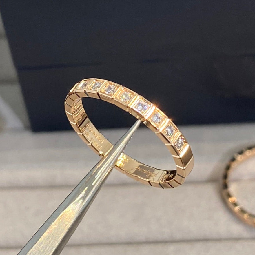 ICE CUBE PINK GOLD RING