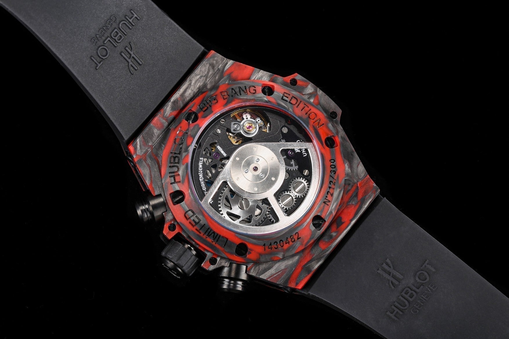 BIG BANG UNICO 45 BLACK RED CARBON