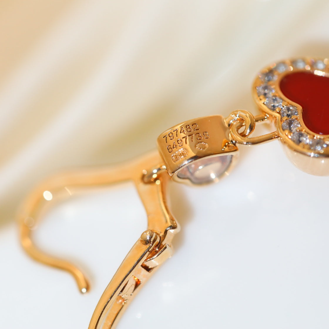 HAPPY HEART DIAMOND PINK GOLD EARRINGS