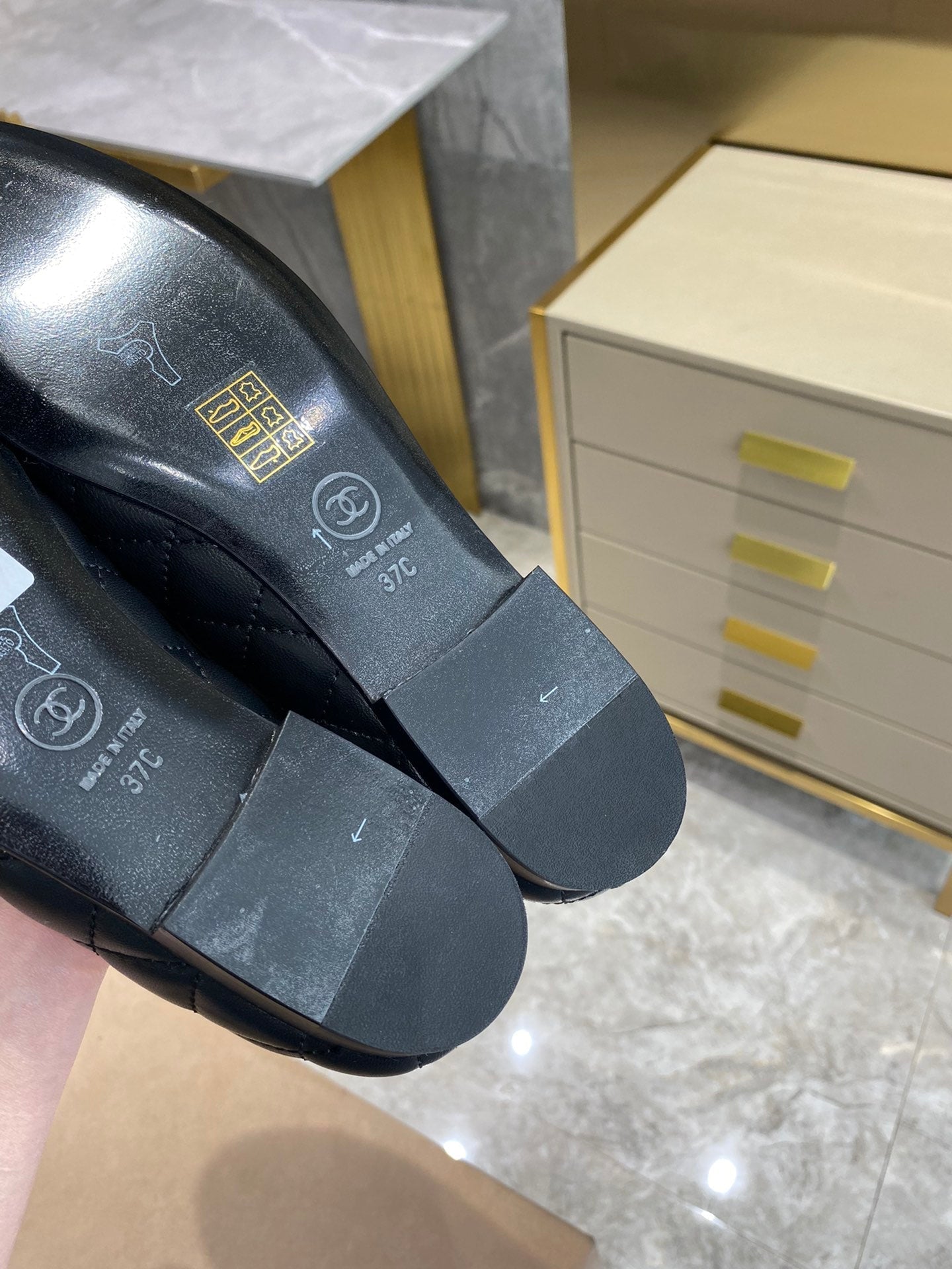 ballet flats quilted lambskin