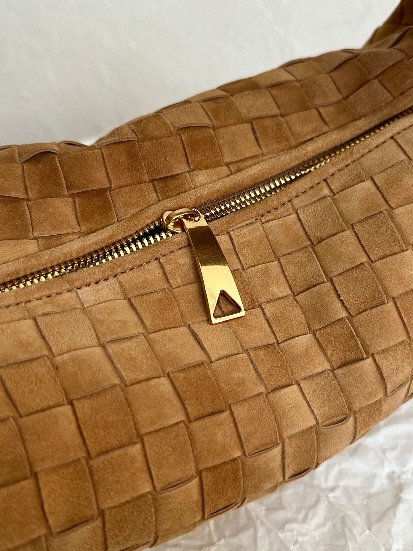 BV SMALL JODIE 36CM BROWN SUEDE LEATHER