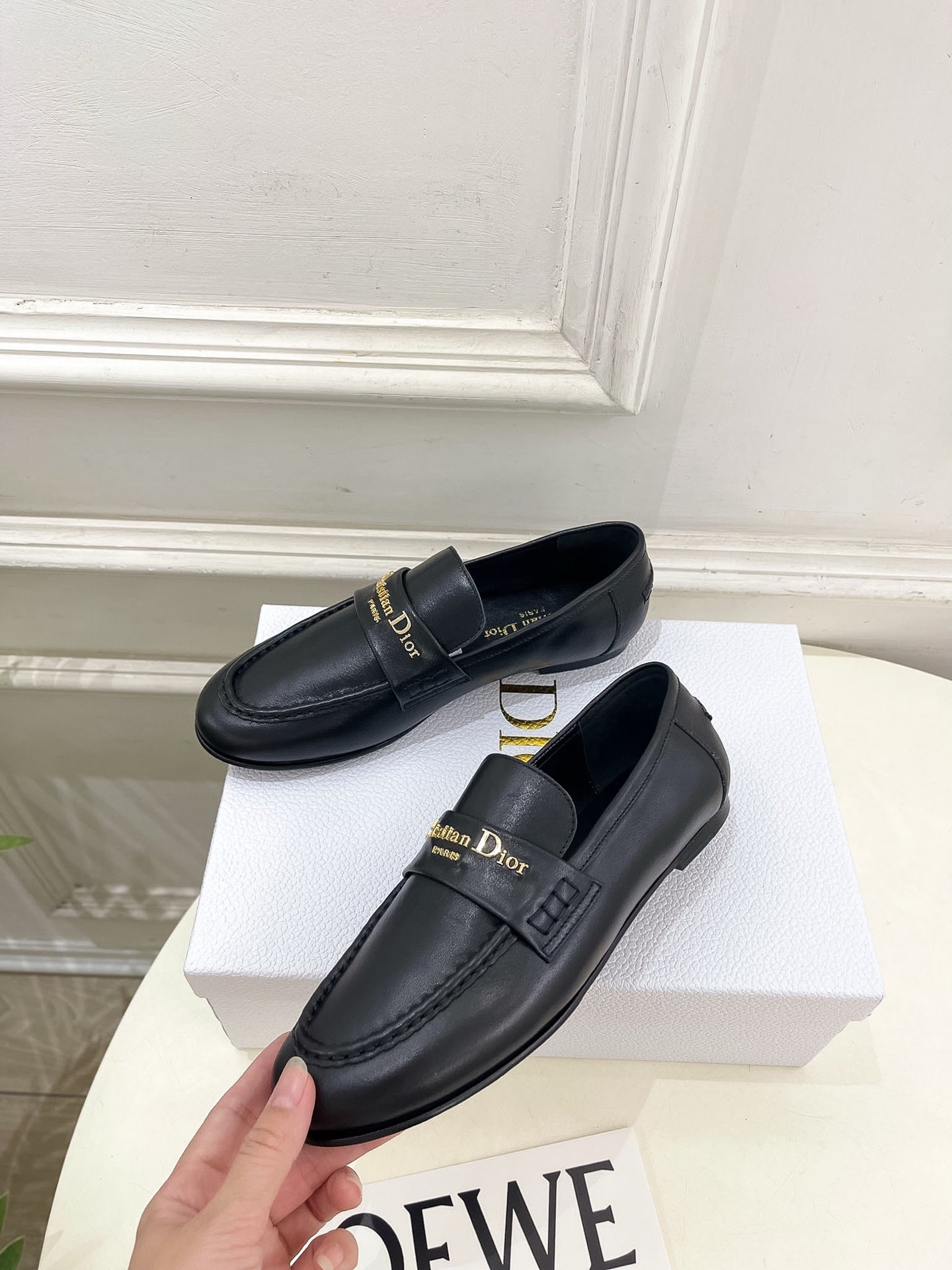 Dior 25 Boy Loafer Black Gold Calfskin 172794