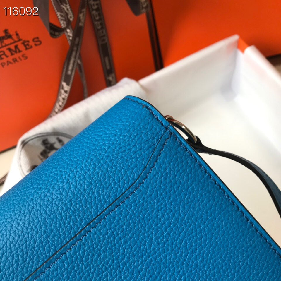 HM SAC ROULIS 19 COBALT TOGO LEATHER