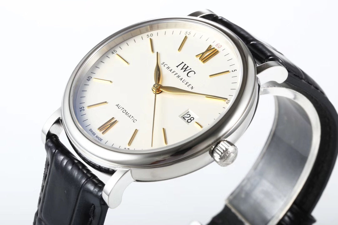 IWC Portofino 40mm Cream Dial Steel Case Gold Numerals