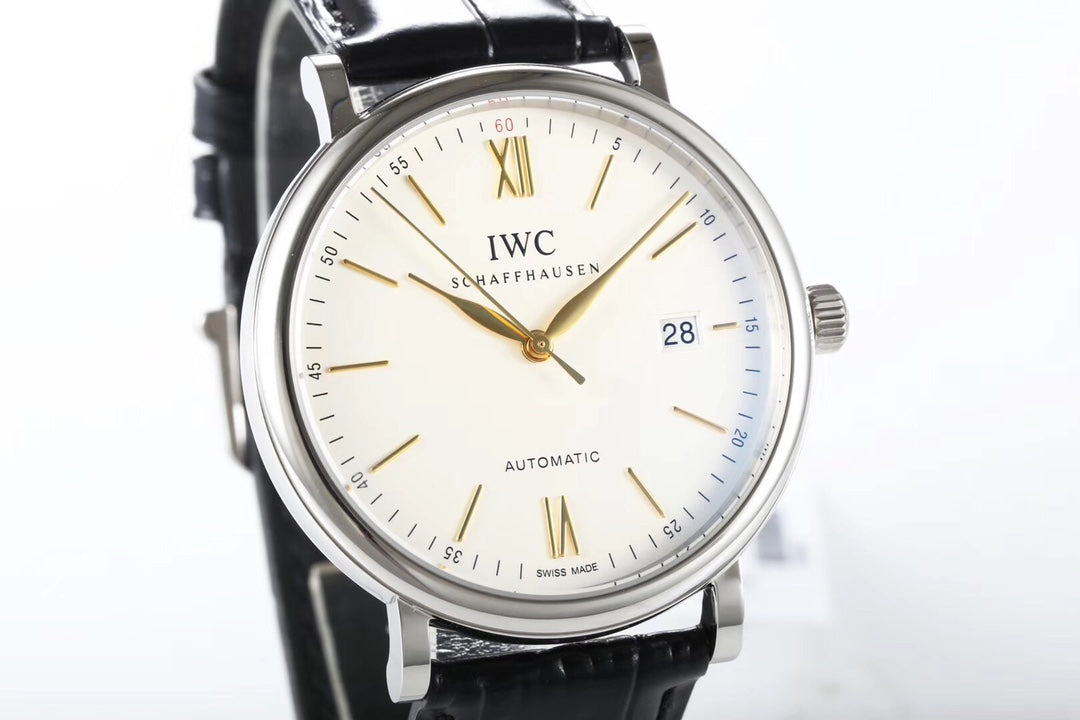 IWC Portofino 40mm Cream Dial Steel Case Gold Numerals
