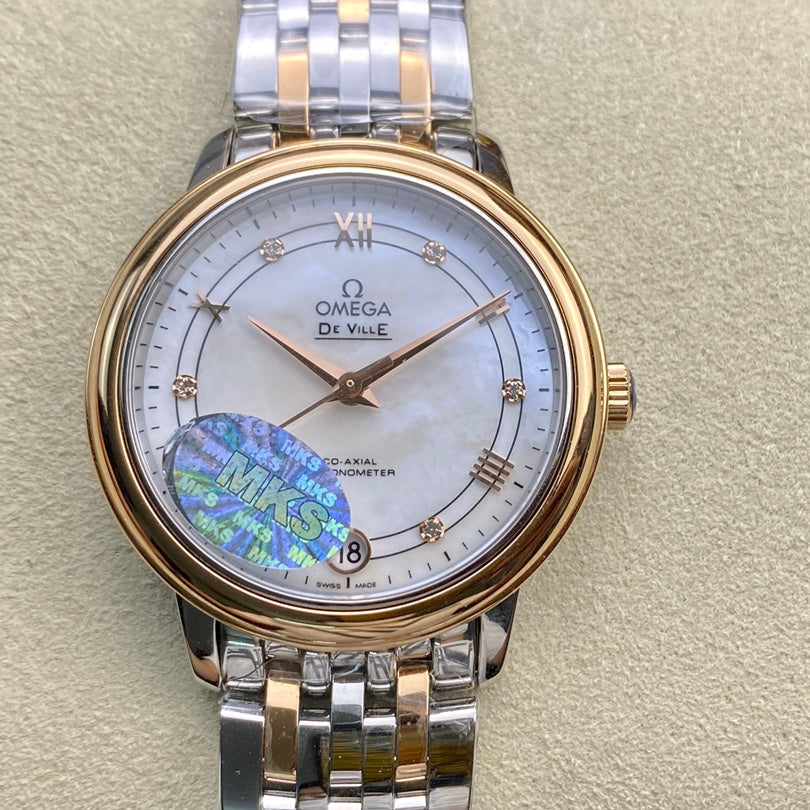 Omega  De Ville 32.7mm Silver Pink Gold