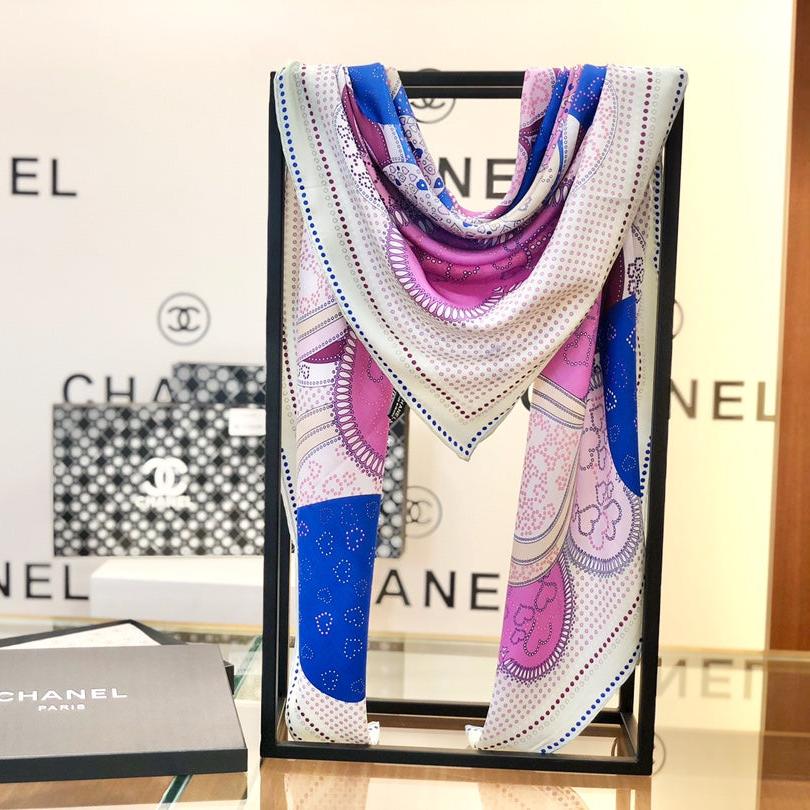 CC Square Scarf 140 CM In Colorful Silk Twill 288636