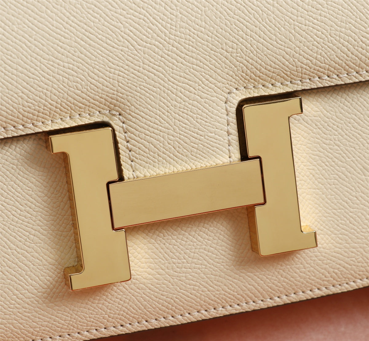 HM CONSTANCE BAGS 18 CREAM EPSOM GOLD HARDWARE