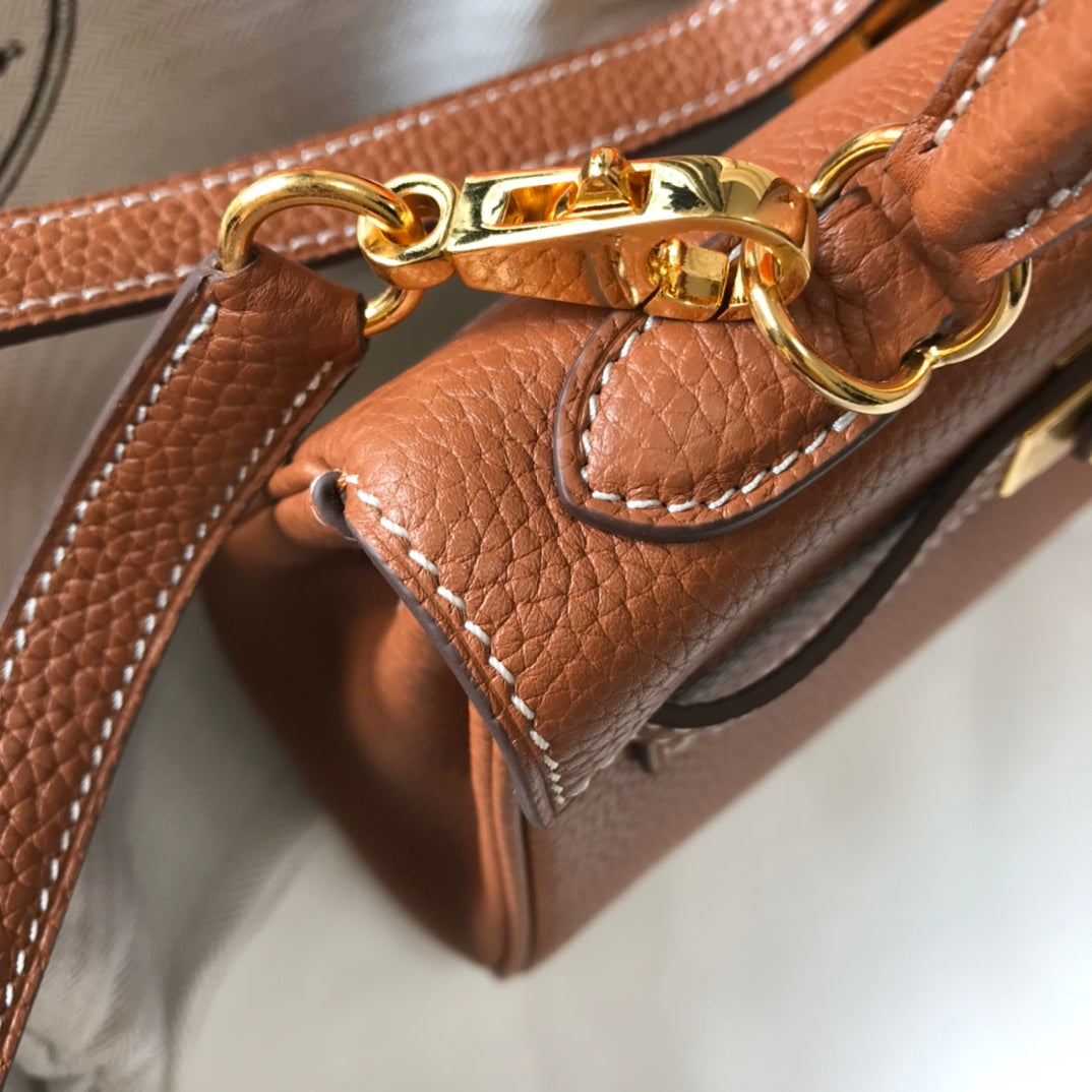 HM Mini Kelly 20cm Togo Leather Gold Hardware
