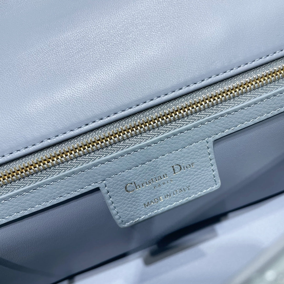 medium caro 25.5 gray supple calfskin