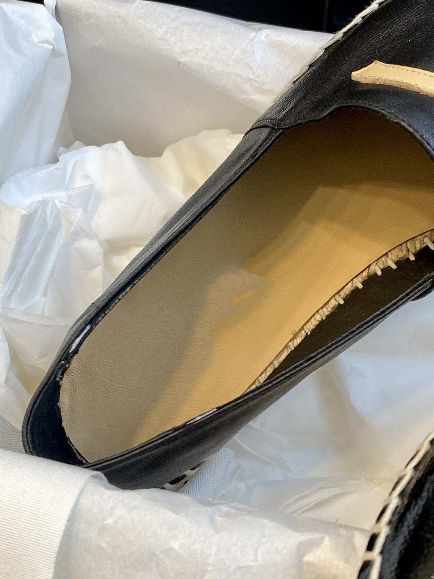 espadrilles black lambskin