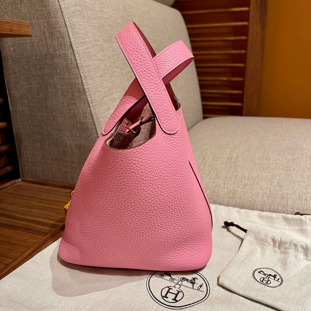 Hermes Picotin Lock 18 Pink Togo With Gold Hardware