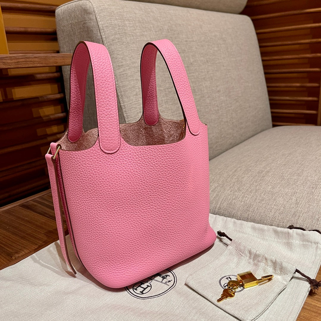 Hermes Picotin Lock 18 Pink Togo With Gold Hardware