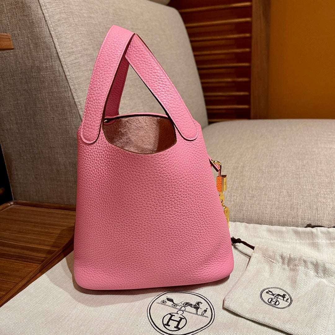 Hermes Picotin Lock 18 Pink Togo With Gold Hardware