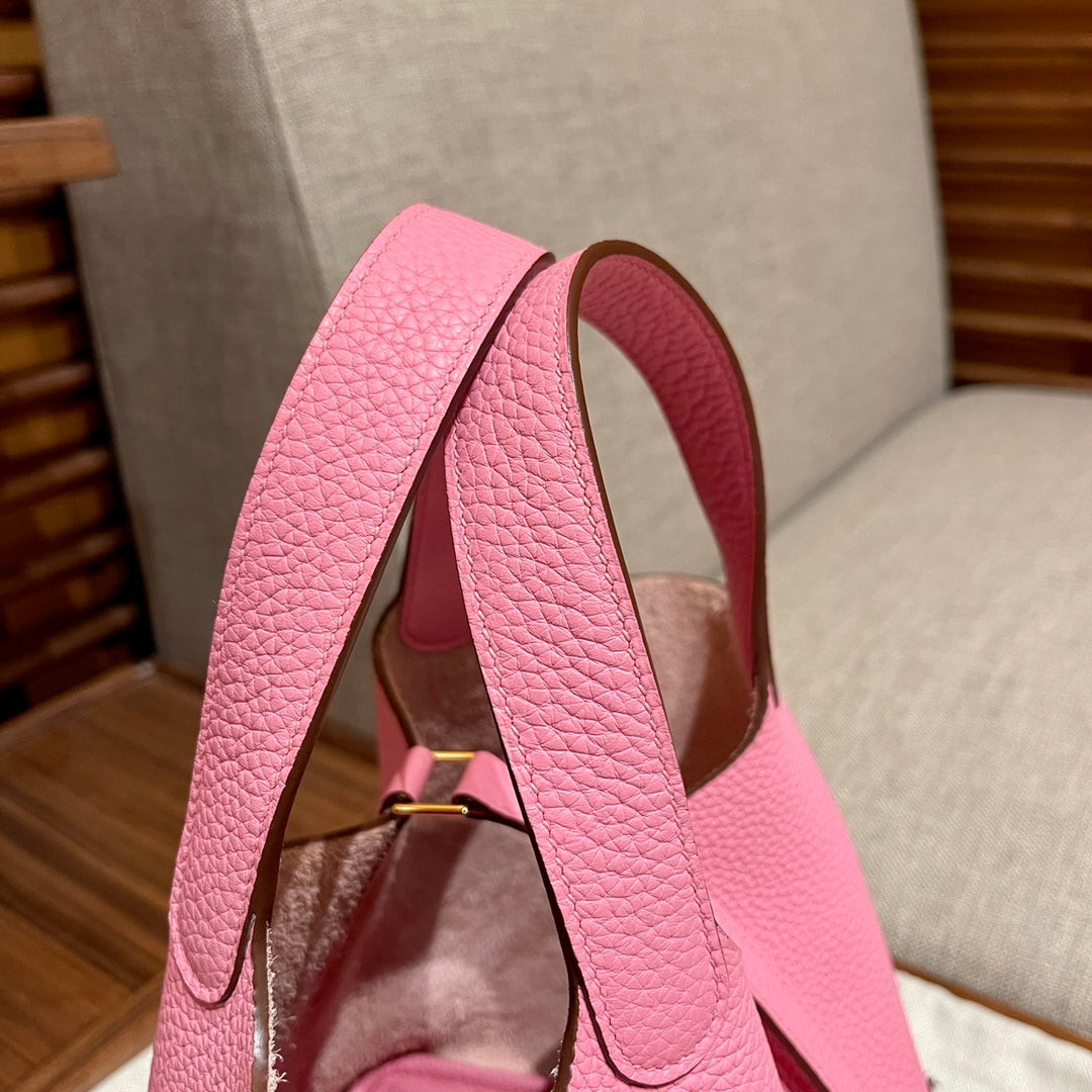 Hermes Picotin Lock 18 Pink Togo With Gold Hardware