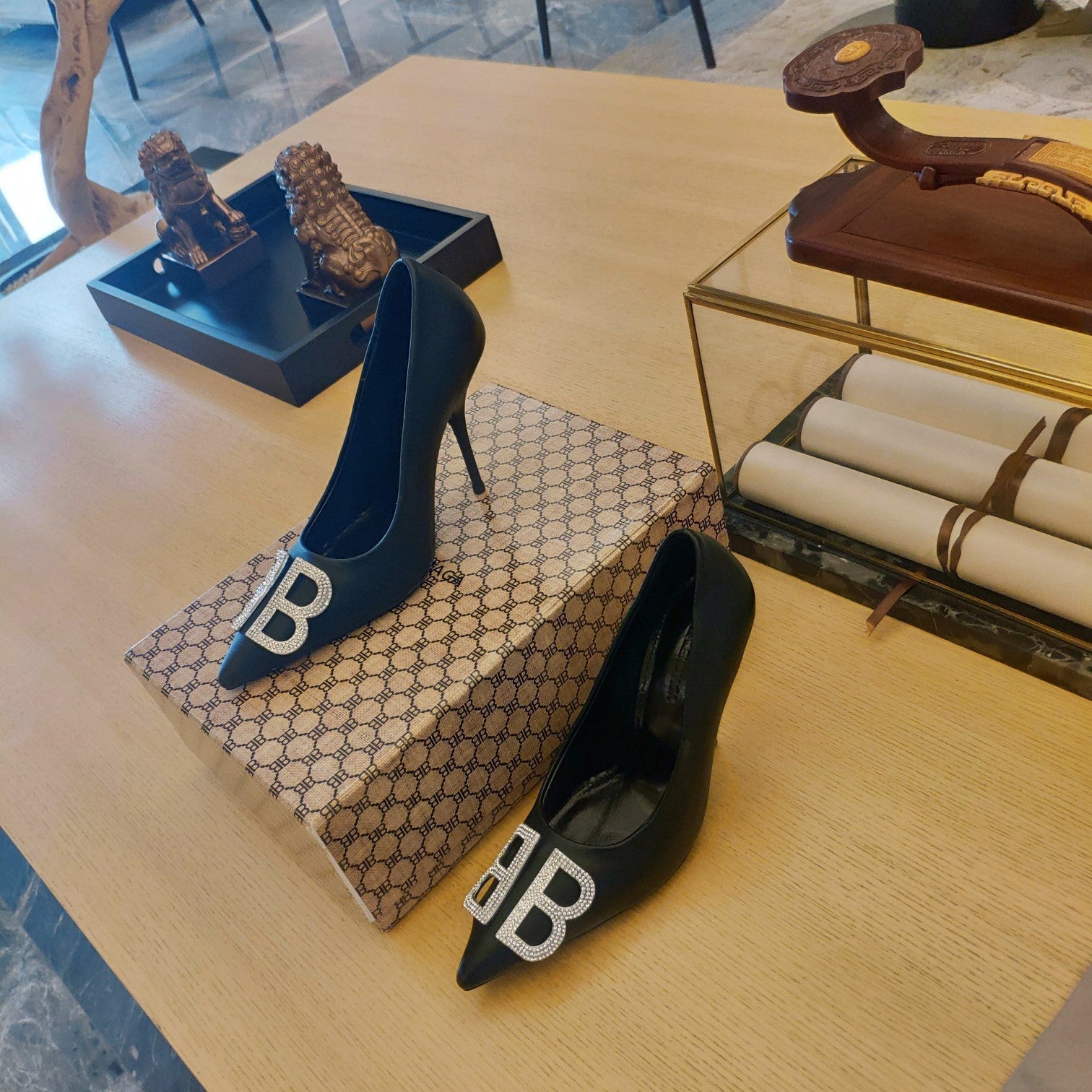 Balenciaga 26s High Heel Pump 105 Black Cowhide 681174