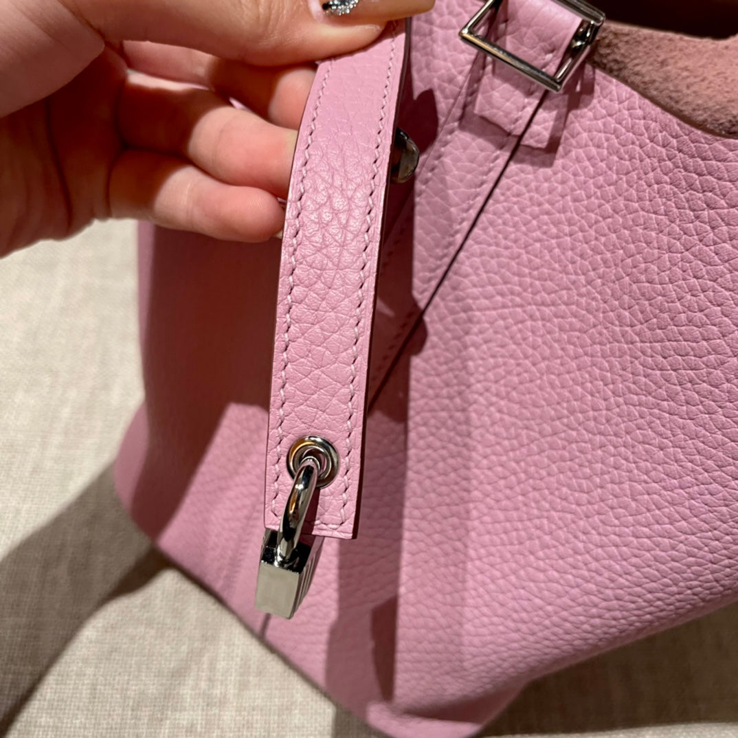 picotin lock 18 pink togo shw