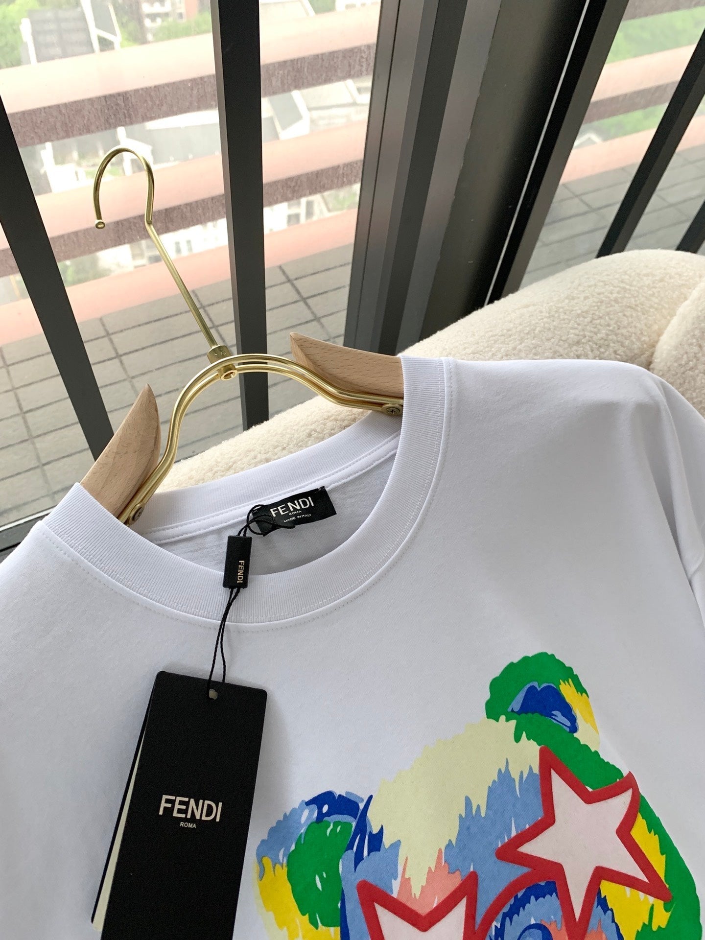 Fendi 2026 Men's Short-Sleeve T-Shirt Cotton 734798