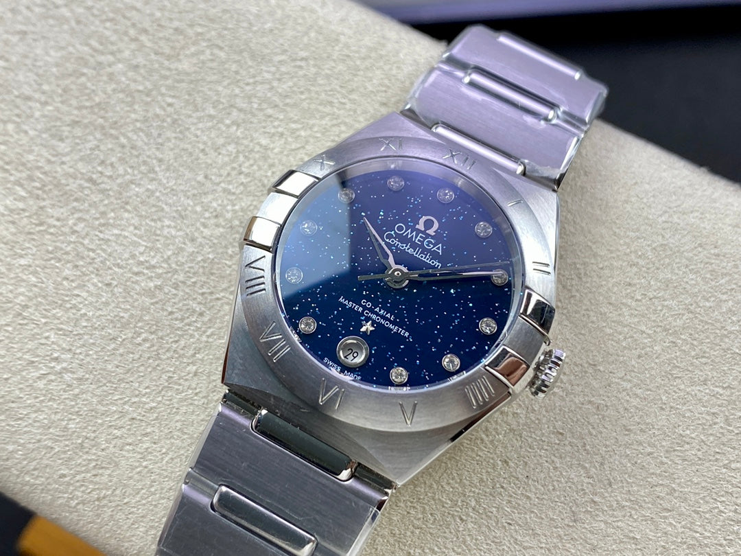 Omega Constellation 29mm Silver Blue Dial