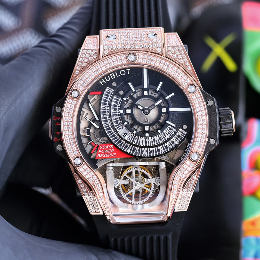 Hublot MP-09 Tourbillon Bi-Axis Rose Gold Case 45mm Watch