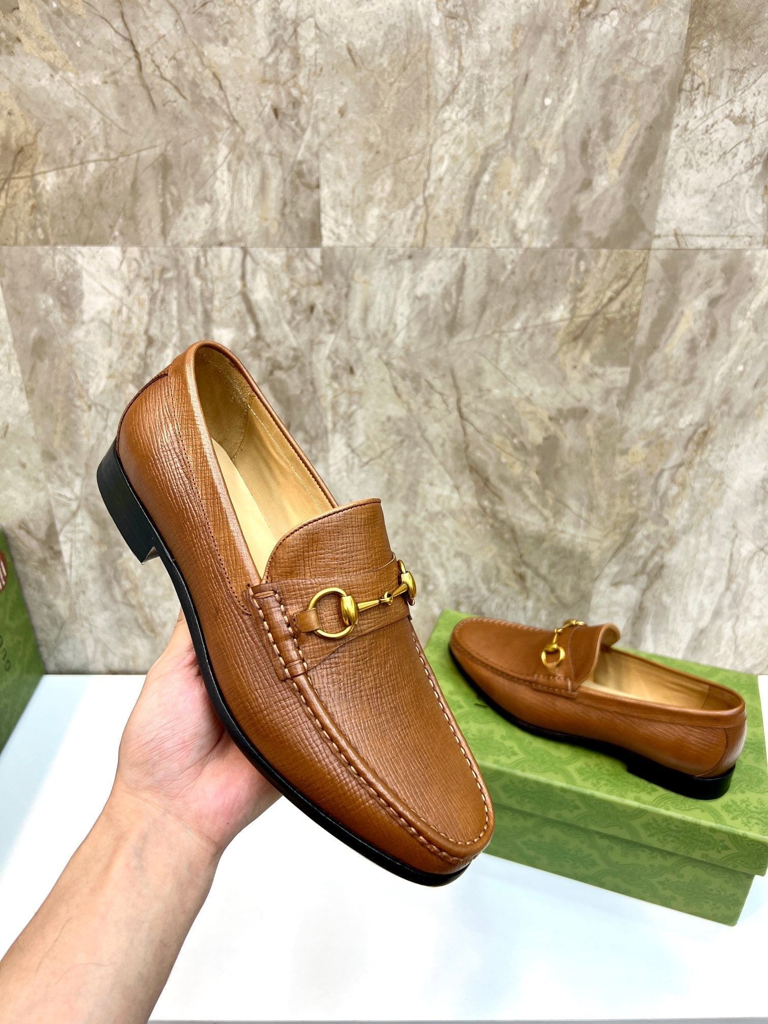 GG Men's Horsebit Loafer Brown Cowhide 522563