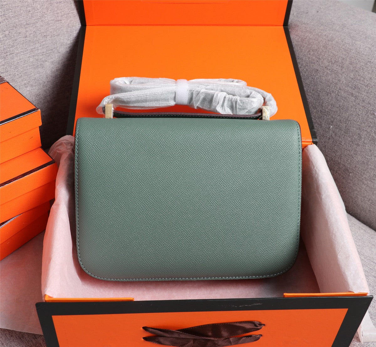 HM CONSTANCE BAGS 18 HUNTER EPSOM LAMBSKIN