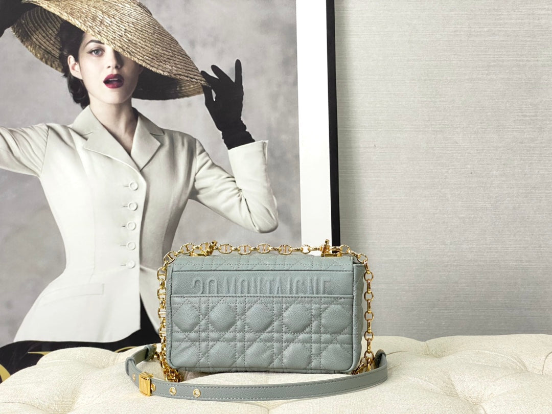 SMALL CARO BAG 20 STONE GRAY CALFSKIN