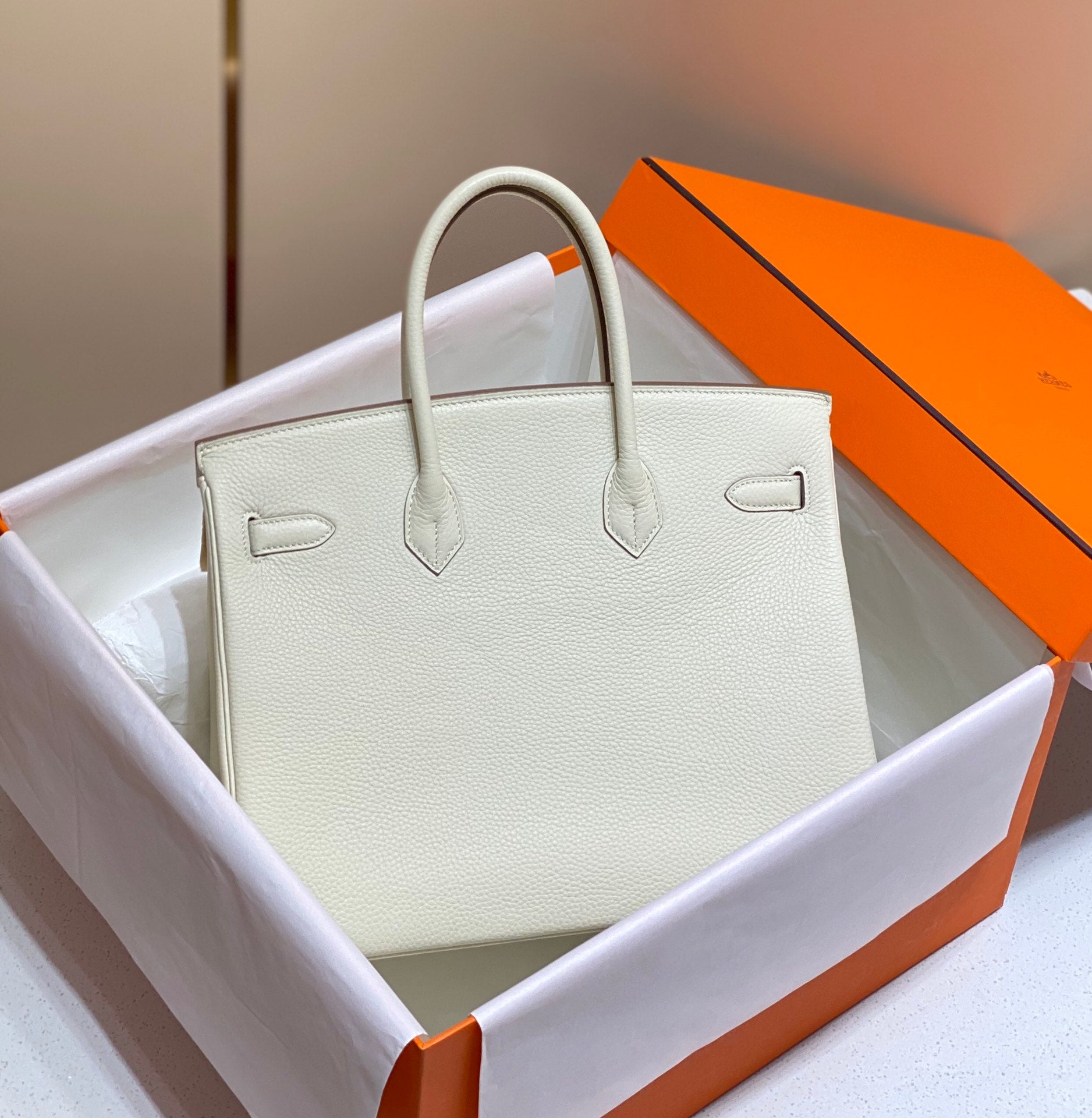 HM BIRKIN 35CM BAG WHITE TOGO GOLD HARDWARE