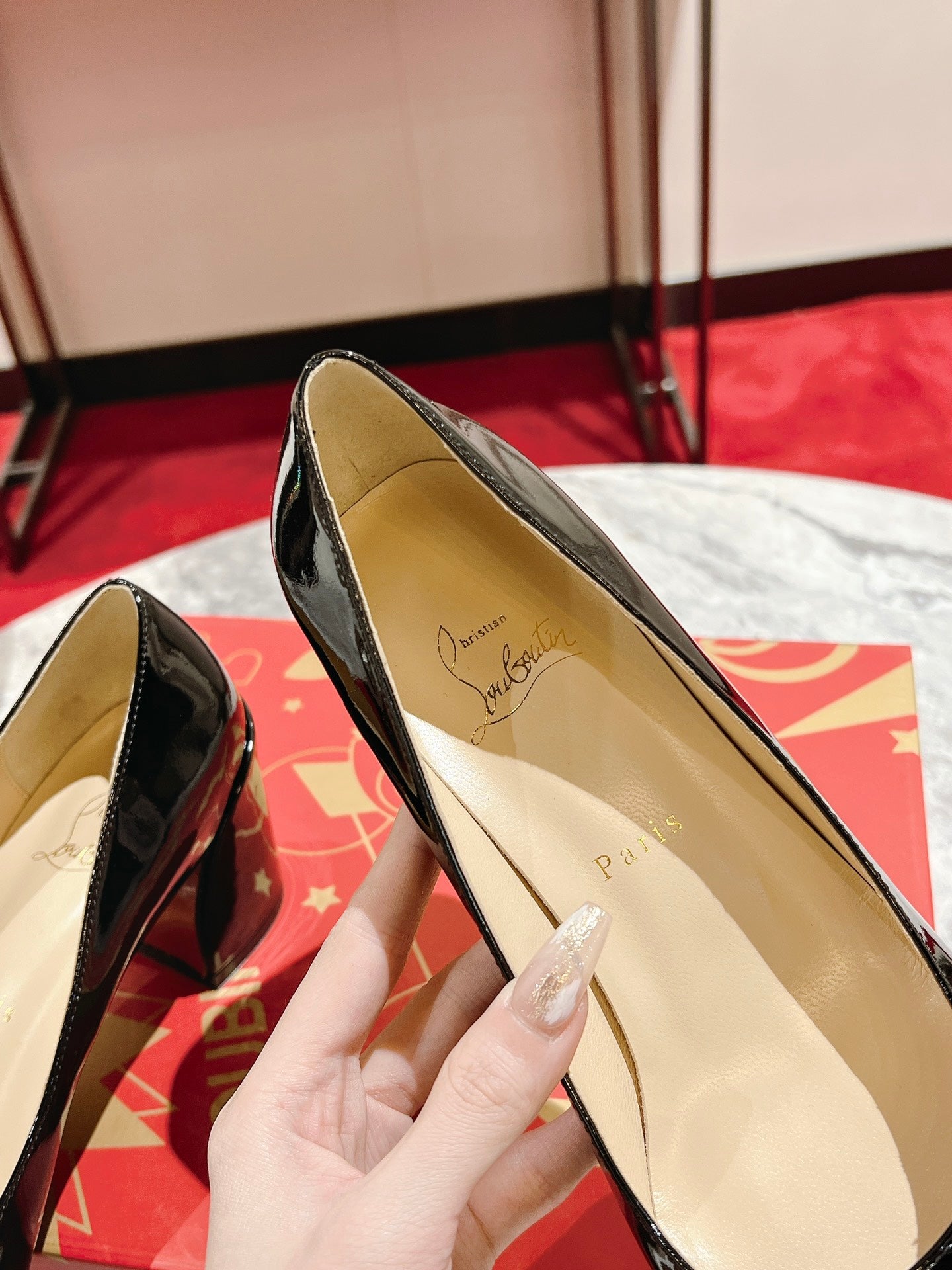 CL Miss Sab 85 Mm Pumps Patent Calf Black