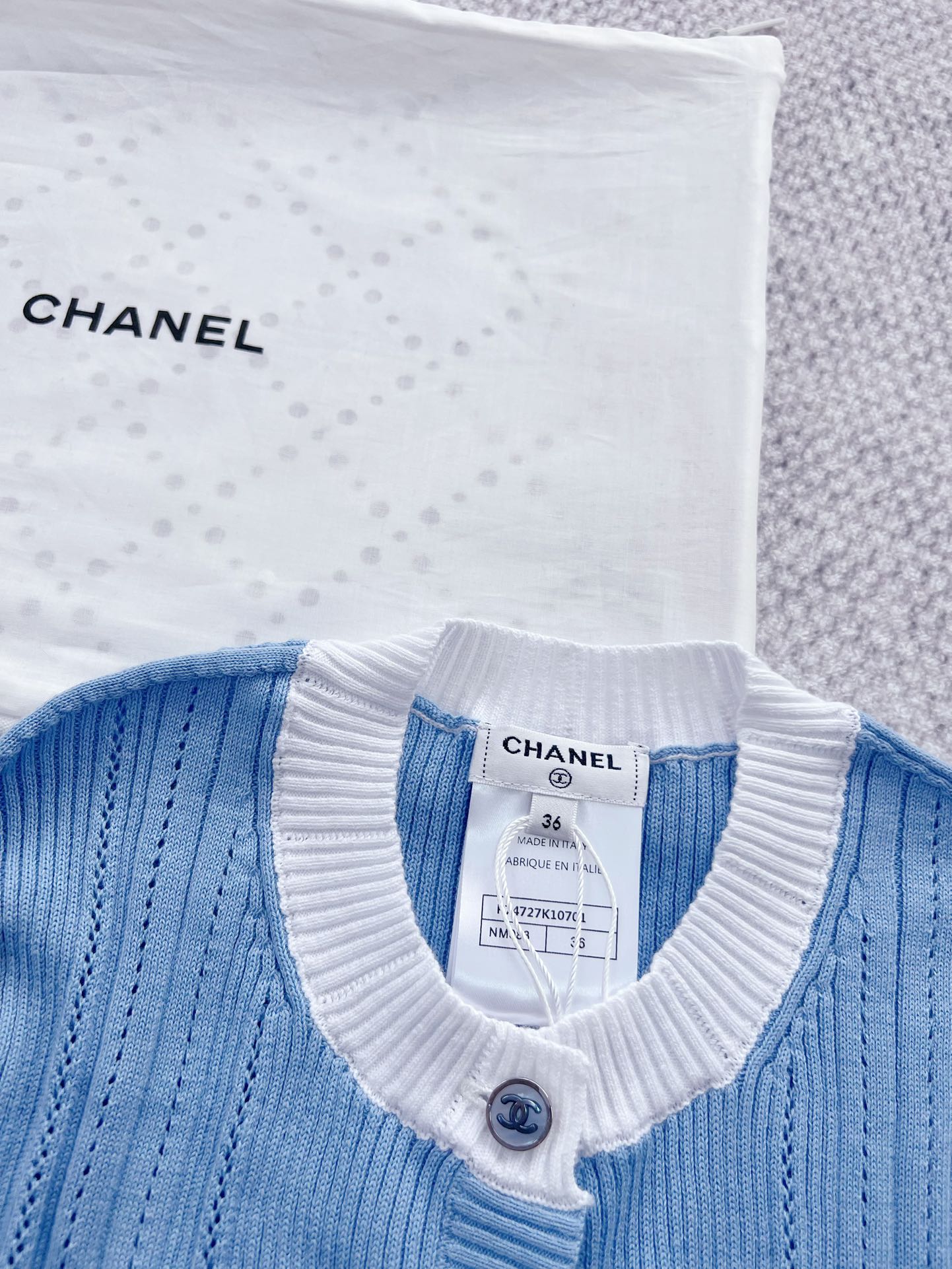 CC Cardigan Blue Cotton