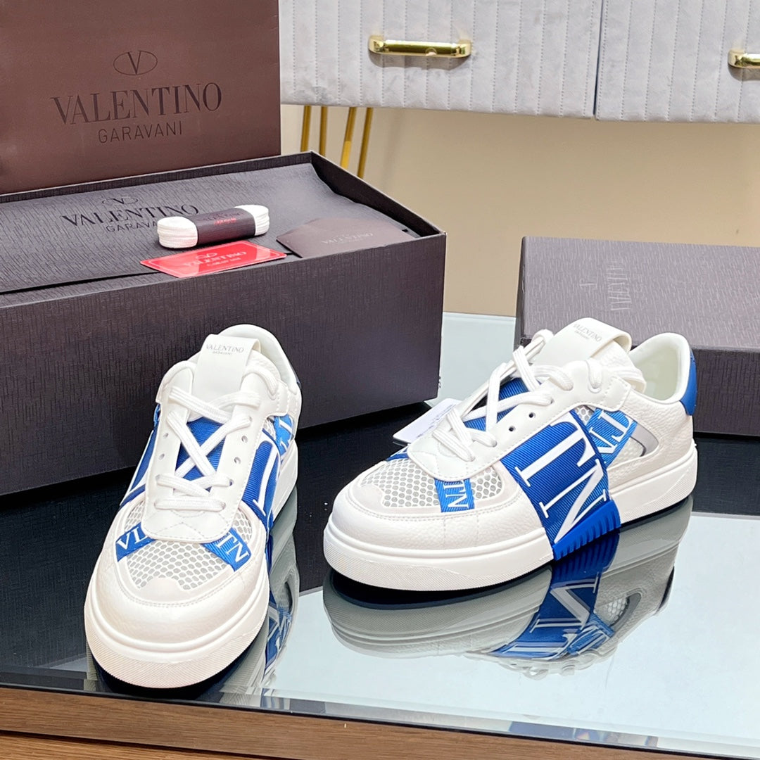 VT 2025 Sneakers White Blue Mesh Calfskin Fabric 546970