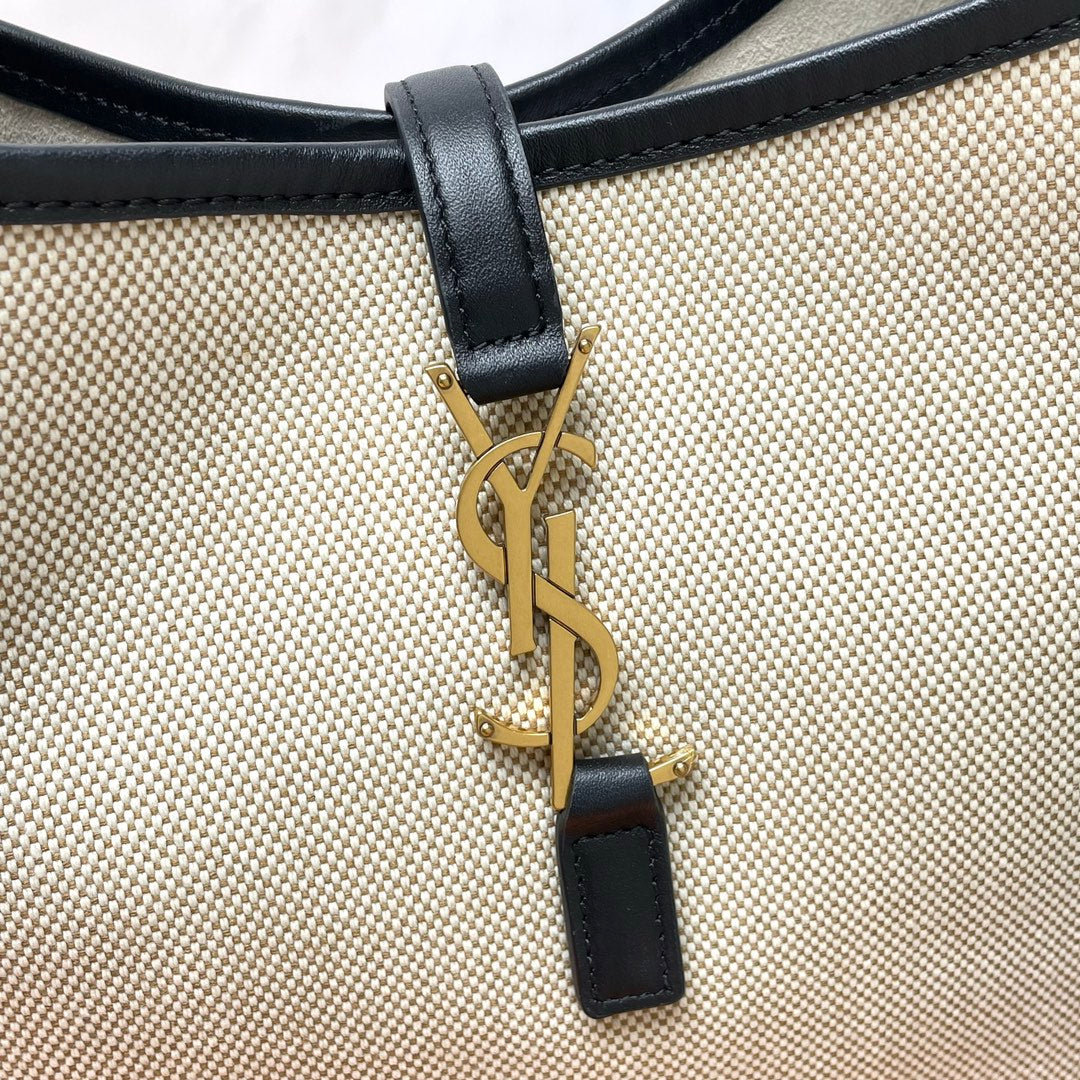 YSL 2026 Saint Laurent Le 5 a 7 Small Hobo Bag 23cm Canvas Leather