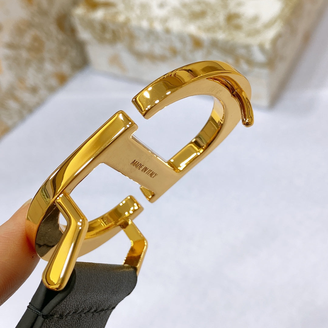 Dior 2026 Montaigne CD Belt 3.0cm Smooth Calfskin
