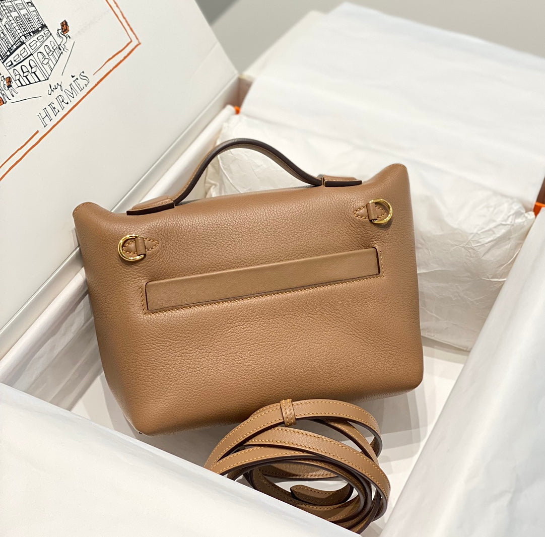 HM 24/24 Mini Bag 21cm Brown Evercolor Gold Hardware