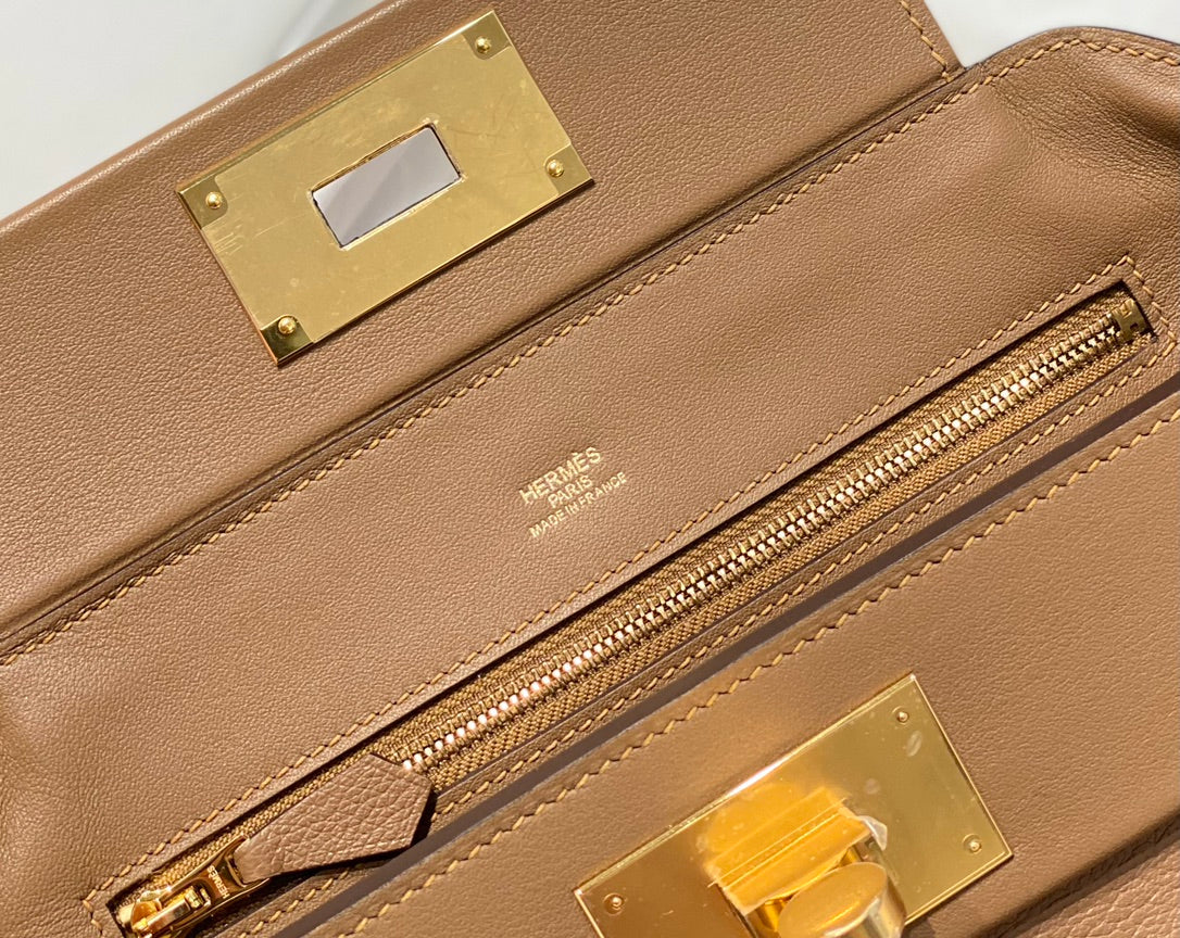 HM 24/24 Mini Bag 21cm Brown Evercolor Gold Hardware