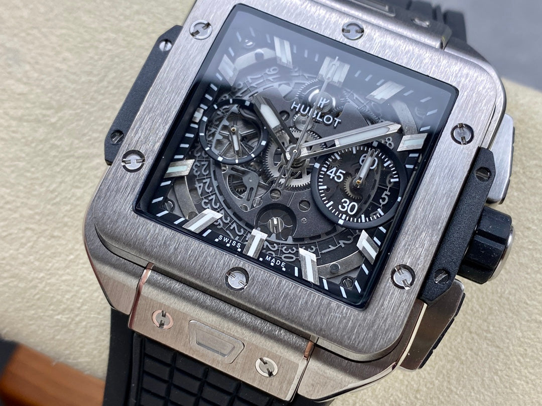 Hublot Square Bang Unico Titanium Ceramic 42mm Titanium Benzel Watch