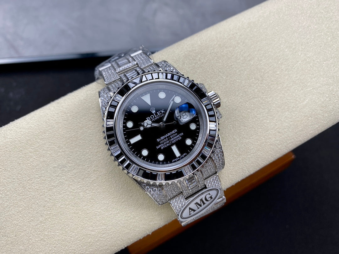 Rolex Submariner Date Black Dial Full Diamond